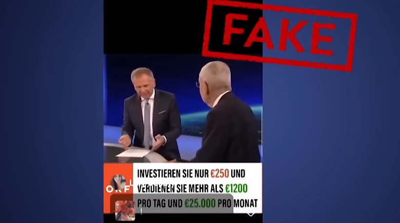 Screenshot Fake-Werbung